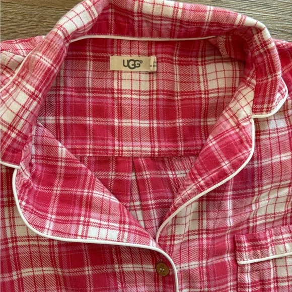 UGG Women’s Pink Plaid Pajama Set - Picture 4 of 8